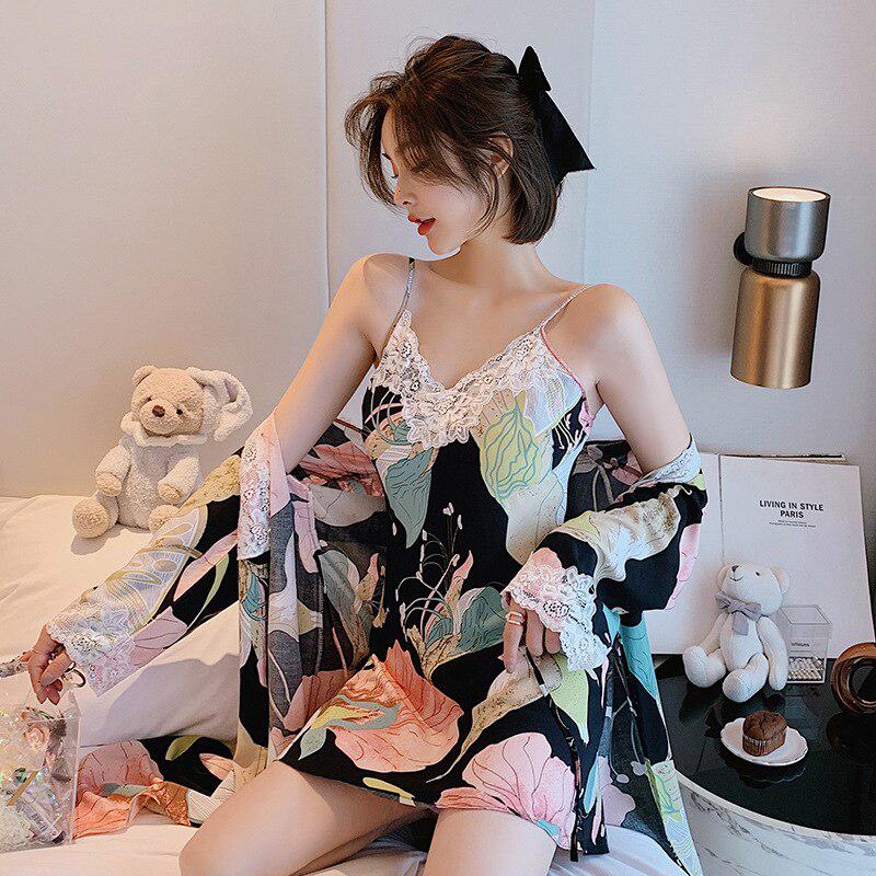 Kimono Femme Japonais Fleurs de Cerisier – Image 6