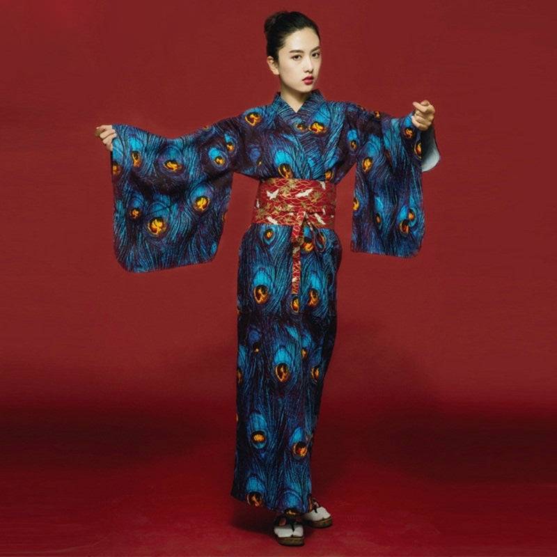 Kimono Veste Traditionnel Femme Japonais