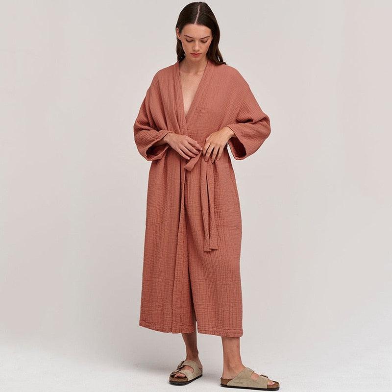 Peignoir Femme Coton Fin – Image 3