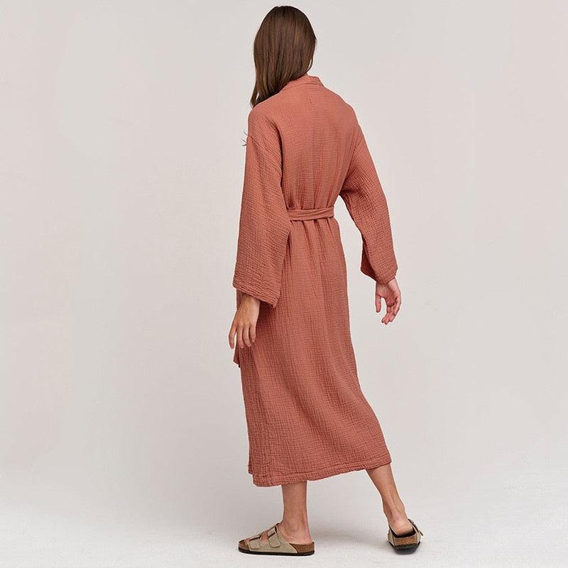 Peignoir Femme Coton Fin – Image 4