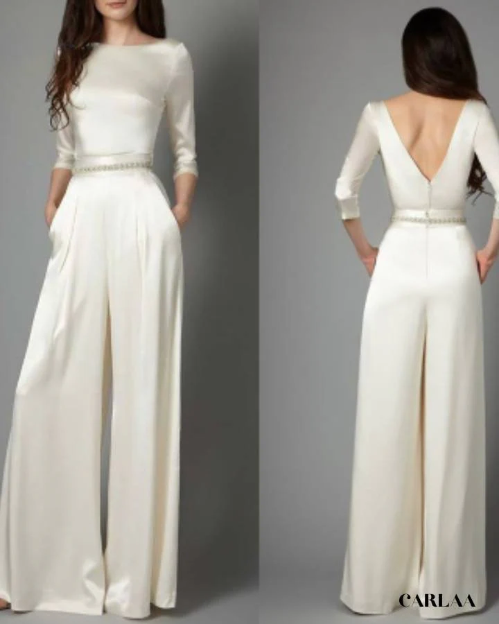 Combinaison mariage manche longue